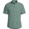 Lands’ End Men’s Short Sleeve Seersucker Shirt(Eucalyptus)