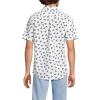 Lands’ End Men’s Short Sleeve Seersucker Shirt(Lunar Navy/White/Lobsters)