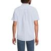 Lands’ End Men’s Short Sleeve Seersucker Shirt(Soft French Blue Stripes)