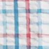 Lands’ End Men’s Short Sleeve Seersucker Shirt(Tropical Teal Tattersall)