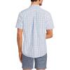 Lands’ End Men’s Short Sleeve Seersucker Shirt(Tropical Teal Tattersall)