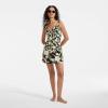 Lands’ End Women’s Chlorine Resistant Wrap Tankini Swimsuit Top(Hibiscus Floral/Black)
