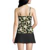 Lands’ End Women’s Chlorine Resistant Wrap Tankini Swimsuit Top(Hibiscus Floral/Black)