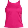 Lands’ End Women’s Tugless High Neck Strappy Back Tankini Swimsuit Top(Riviera Rose)