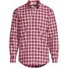 Lands’ End Men’s Traditional Fit No Iron Twill Shirt(Burgundy Spritz Plaid)