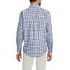 Lands’ End Men’s Traditional Fit No Iron Twill Shirt(Deep Sea Navy/Tourmaline Plaid)