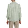Lands’ End Men’s Traditional Fit No Iron Twill Shirt(Light Stone Green Plaid)