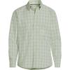 Lands’ End Men’s Traditional Fit No Iron Twill Shirt(Light Stone Green Plaid)
