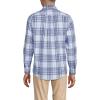 Lands’ End Men’s Traditional Fit No Iron Twill Shirt(Pale Slate Blue/Lilac Plaid)