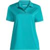 Lands’ End School Uniform Young Women’s Short Sleeve Rapid Dry Polo Shirt(Teal Breeze)