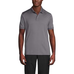 Lands’ End School Uniform Young Men’s Short Sleeve Rapid Dry Polo Shirt(Arctic Gray)
