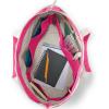 Lands’ End Natural Long Handle Zip Top Canvas Tote Natural/hot Pink X-Large Long Handle
