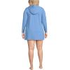 Lands’ End Women’s Cotton Jersey Long Sleeve Hooded Swim Cover-up Dress(Lake Blue)