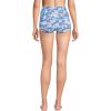 Lands’ End Women’s Tugless High Waisted Swim Boy Shorts(Lake Blue Blossom Floral)