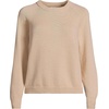 Lands’ End Women’s Drifter Jacquard Raglan Crew Neck Sweater(Champagne)