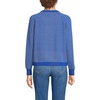 Lands’ End Women’s Drifter Jacquard Raglan Crew Neck Sweater(Lapis/Ivory Mini Stripe)
