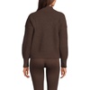 Lands’ End Women’s Fuzzy Wedged Quarter Zip Sweater(Rich Coffee)