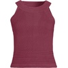 Lands’ End Women’s Gassed Cotton Pointelle Halter Top Sweater Set Top