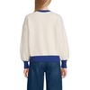 Lands’ End Women’s Ultrasoft Placed Jacquard Jersey Crew Neck Sweater(Snow Day/Ivory)