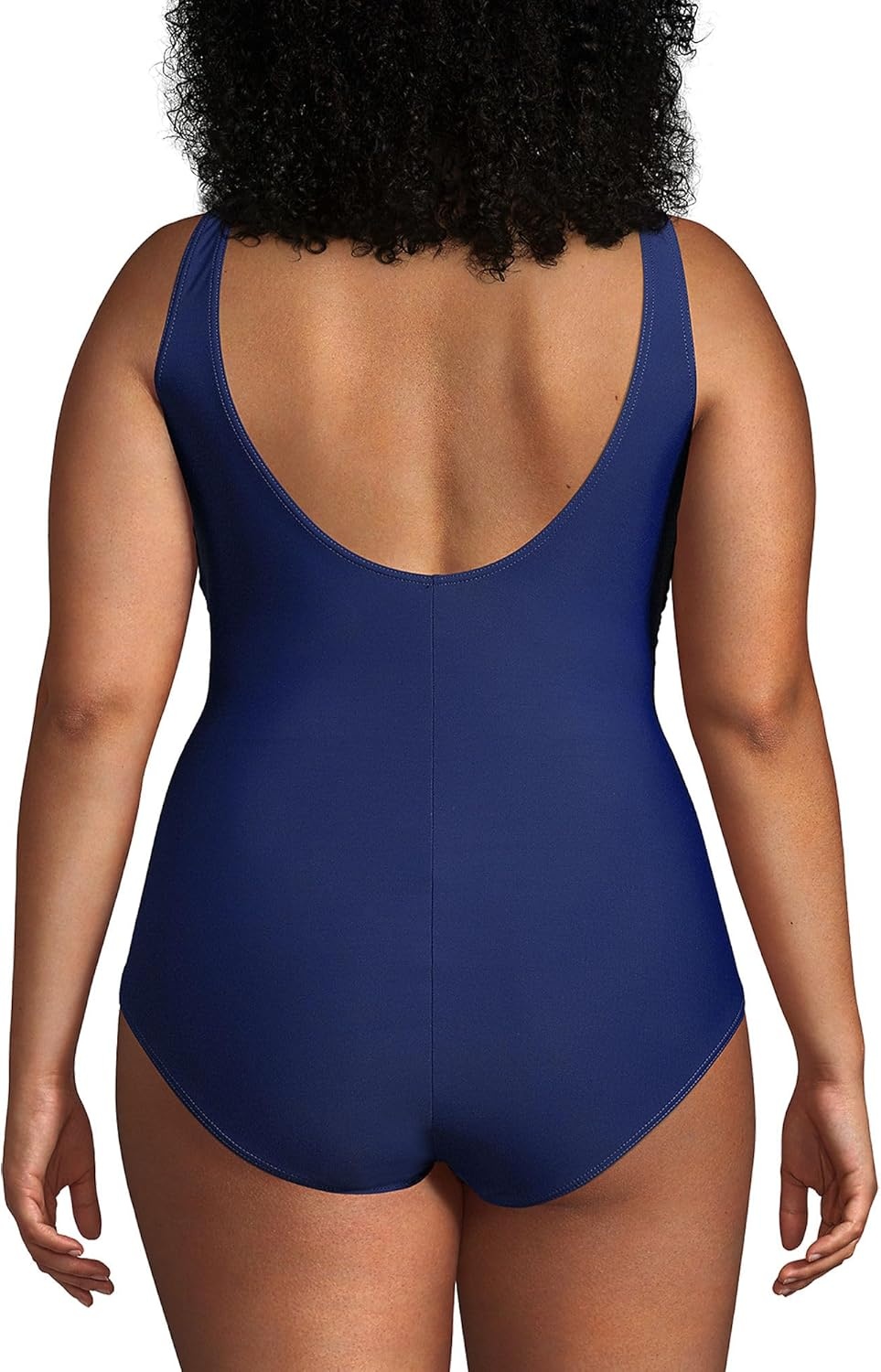imageLands End Womens New SlenderSuit Wrap One Piece SwimsuitDeep Sea Navy