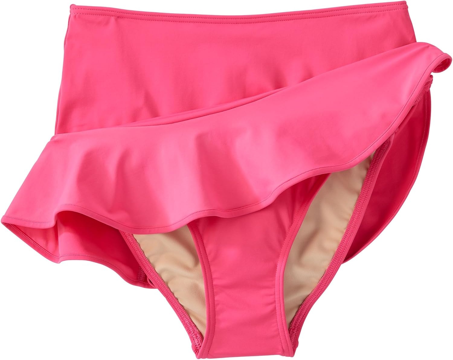 imageLands End Womens Ruffle Hem Mini Swim SkirtPink Azalea