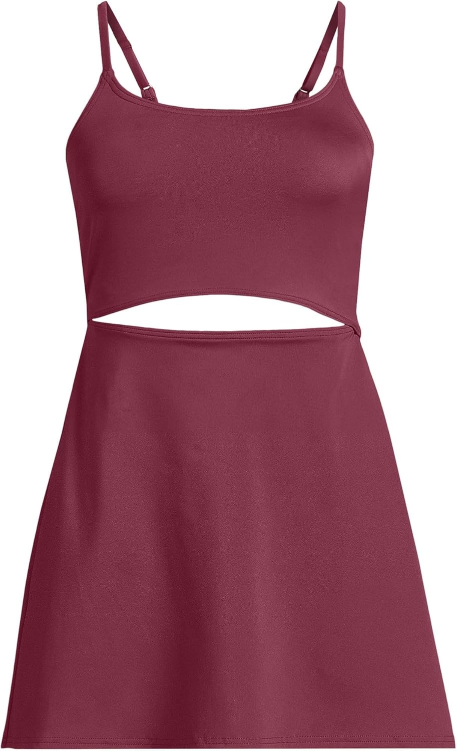 imageLands End Womens Tugless Monokini Swim Dress SwimsuitBurgundy Spritz
