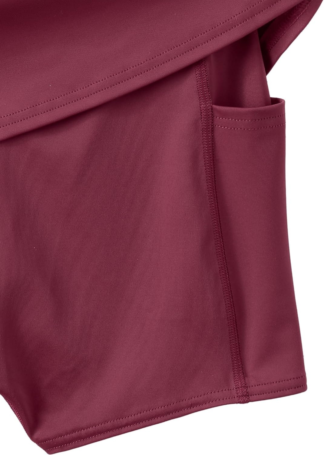 imageLands End Womens Tugless Monokini Swim Dress SwimsuitBurgundy Spritz