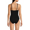 Lands’ End Women’s Chlorine Resistant Sculpting Control Draped One Piece Swimsuit(Black)