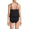 Lands’ End Women’s Chlorine Resistant Smoothing Control Blouson Fauxkini One Piece Swimsuit(Black)