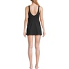 Lands’ End Women’s D-Cup Side Tie Mini Swim Dress Swimsuit(Black)