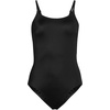 Lands’ End Women’s D-Cup Tugless Thin Strap One Piece Swimsuit(Black)