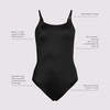 Lands’ End Women’s D-Cup Tugless Thin Strap One Piece Swimsuit(Black)