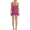 Lands’ End Women’s High Neck Swim Dress Swimsuit(Violet Rose)
