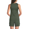 Lands’ End Women’s High Neck UPF 50 Modest Tankini Top Swimsuit(Rich Olive Green)