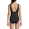 Lands’ End Women’s New SlenderSuit Wrap One Piece Swimsuit(Black)