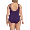 Lands’ End Women’s New SlenderSuit Wrap One Piece Swimsuit(Blackberry)