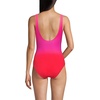 Lands’ End Women’s New SlenderSuit Wrap One Piece Swimsuit(Pink Multi Ombre)