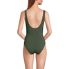 Lands’ End Women’s New SlenderSuit Wrap One Piece Swimsuit(Rich Olive Green)