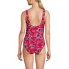 Lands’ End Women’s New SlenderSuit Wrap One Piece Swimsuit(Strawberry Vintage Floral)