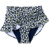 Lands’ End Women’s Ruffle Hem Mini Swim Skirt(Navy Mini Bloom Floral)