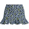 Lands’ End Women’s Ruffle Hem Mini Swim Skirt(Navy Mini Bloom Floral)