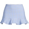 Lands’ End Women’s Ruffle Hem Mini Swim Skirt(Soft Cloud Blue Gingham)
