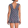 Lands’ End Womens Square Neck Underwire Square Back Tankini Swimsuit Top(Cherries/Deep Sea Navy Plaid)