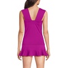Lands’ End Womens Square Neck Underwire Square Back Tankini Swimsuit Top(Crimson Rose)