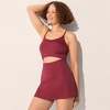 Lands’ End Women’s Tugless Monokini Swim Dress Swimsuit(Burgundy Spritz)