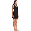 Lands’ End Women’s Tummy Control Surplice Wrap Swim Dress One Piece Swimsuit(Black)