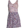 Lands’ End Women’s Tummy Control Surplice Wrap Swim Dress One Piece Swimsuit(Deep Sea Navy Paisley Mix)