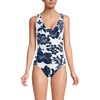 White/Deep Sea Navy Lilies