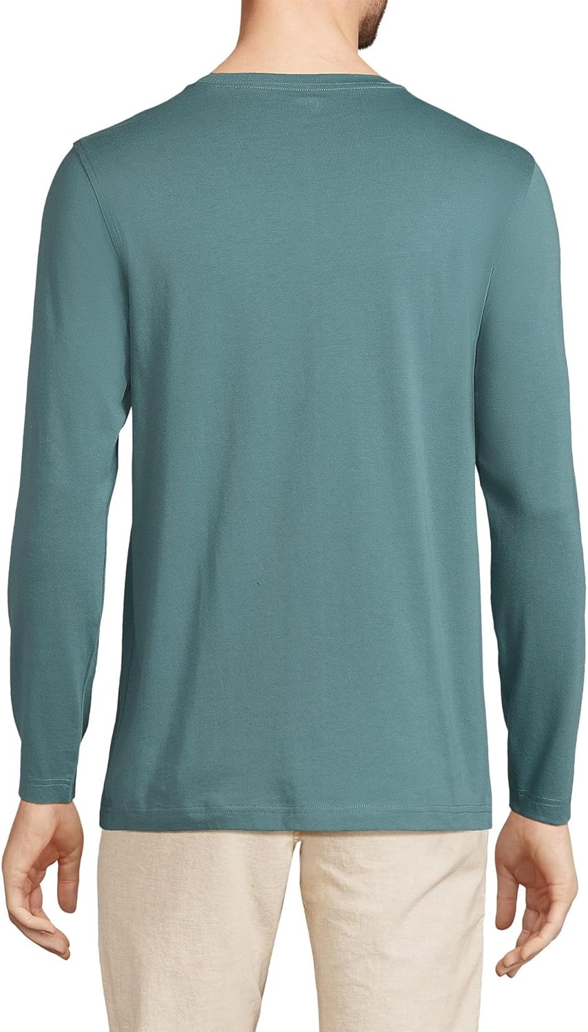 image:imageLands End Mens Long Sleeve AmericanGrown Supima Cotton TeeTourmaline