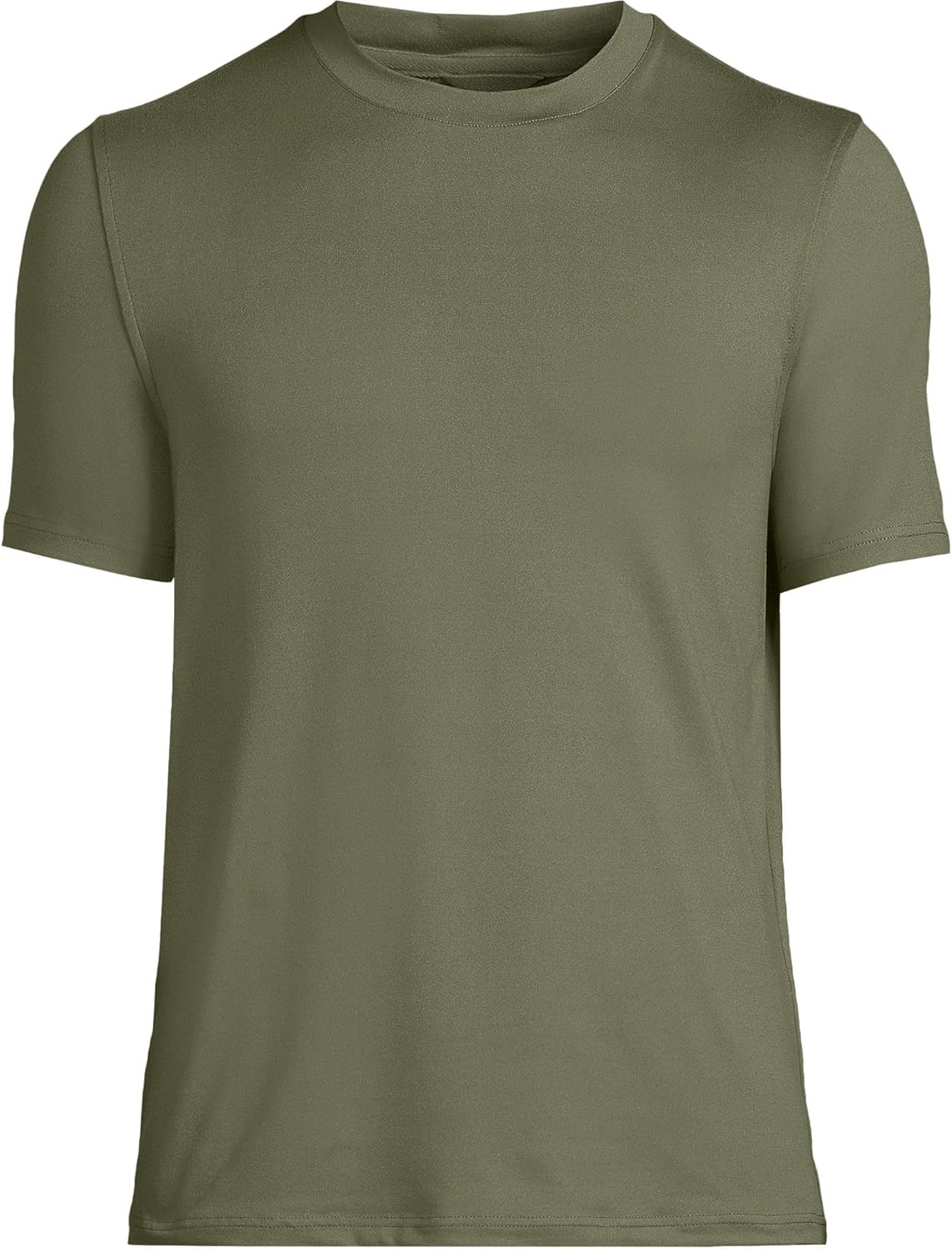 image:imageLands End Mens Short Sleeve Cooling Performance TeeRiver Stone Green